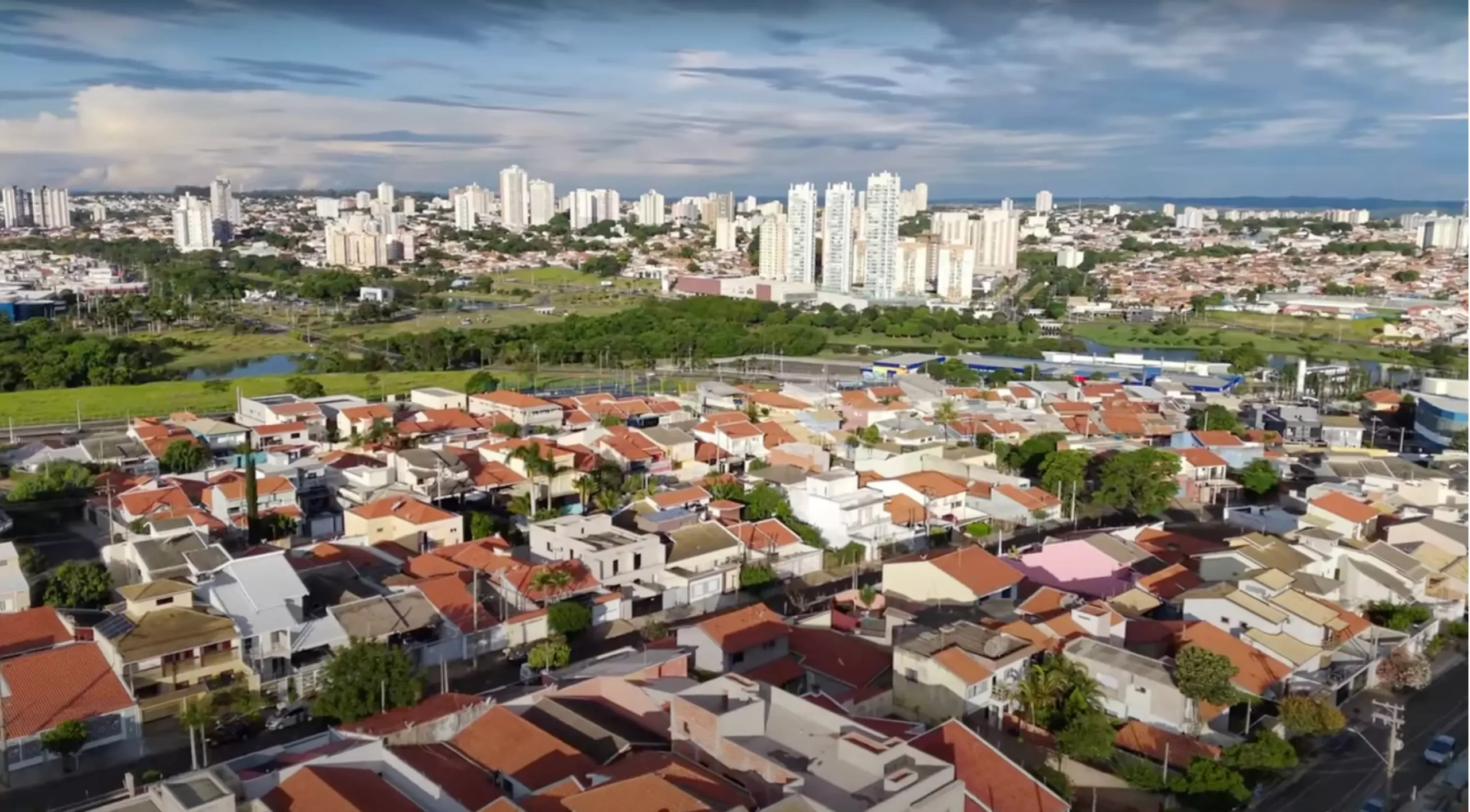 Vista do centro jardim regina